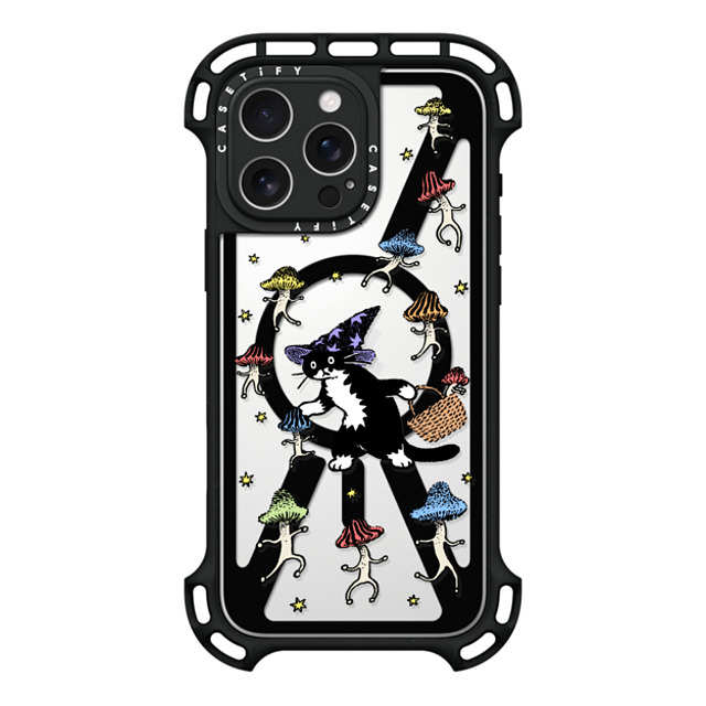 Chocolateye x CASETiFY iPhone 16 Pro Max ケース ブラック ウルトラ バウンスケース MagSafe対応 Mushroom and Mo