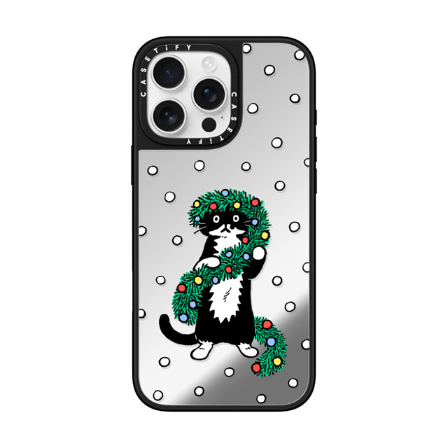 Chocolateye x CASETiFY iPhone 16 Pro Max ケース Silver on Black ミラーケース MagSafe対応 merry mo