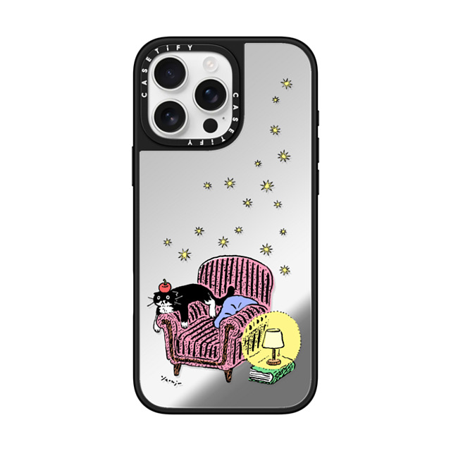 Chocolateye x CASETiFY iPhone 16 Pro Max ケース Silver on Black ミラーケース MagSafe対応 mo and armchair