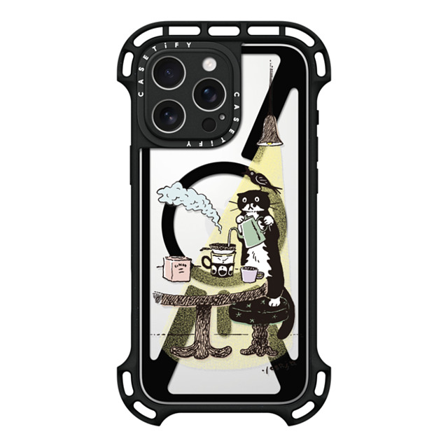 Chocolateye x CASETiFY iPhone 16 Pro Max ケース ブラック ウルトラ バウンスケース MagSafe対応 COFFEE MO