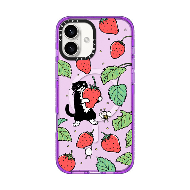 Chocolateye x CASETiFY iPhone 16 Plus Case パープル Impact Case MagSafe Compatible Strawberry and Mo Chocolateye x CASETiFY iPhone 16 Plus Case パープル Impact Case MagSafe Compatible Strawberry and Mo