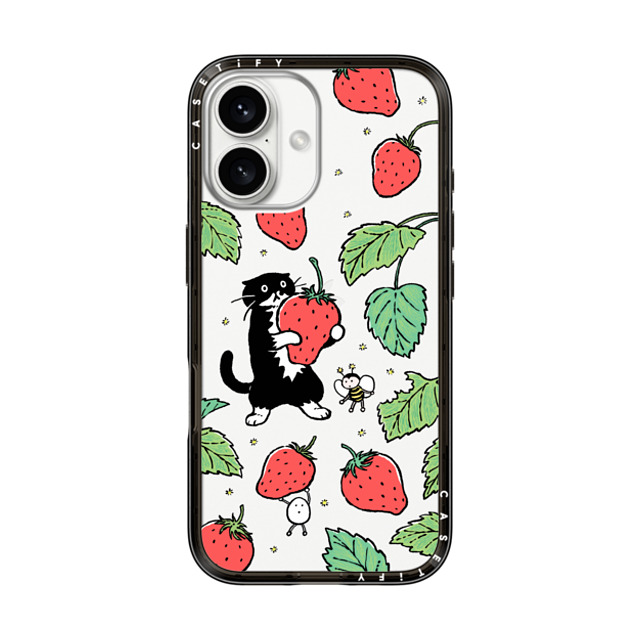Chocolateye x CASETiFY iPhone 16 Case Black インパクトライトケース Strawberry and Mo Chocolateye x CASETiFY iPhone 16 Case Black インパクトライトケース Strawberry and Mo