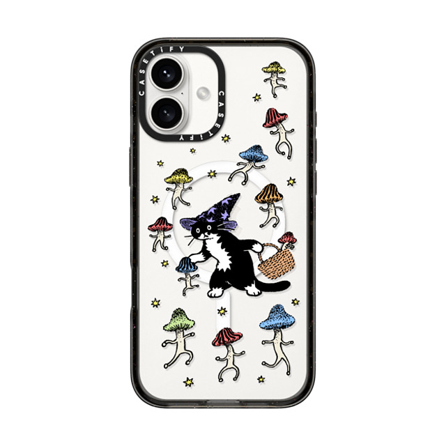 Chocolateye x CASETiFY iPhone 16 Plus Case Black Impact Case MagSafe Compatible Mushroom and Mo Chocolateye x CASETiFY iPhone 16 Plus Case Black Impact Case MagSafe Compatible Mushroom and Mo