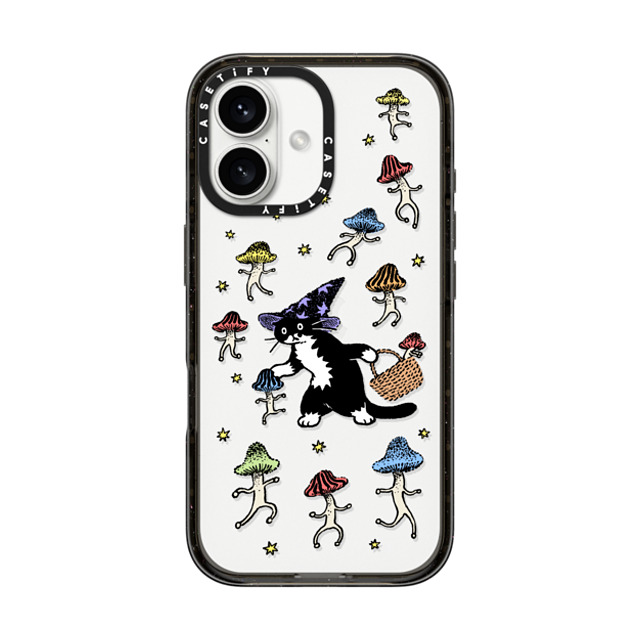 Chocolateye x CASETiFY iPhone 16 ケース ブラック インパクトケース Mushroom and Mo