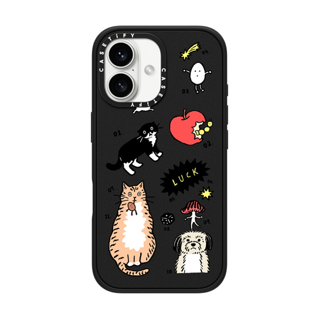 Chocolateye x CASETiFY iPhone 16 Case Sticker,Cat Matte Black Impact Case MagSafe Compatible Mo and Friends 02 Father's Day Chocolateye x CASETiFY iPhone 16 Case Sticker,Cat Matte Black Impact Case MagSafe Compatible Mo and Friends 02 Father's Day
