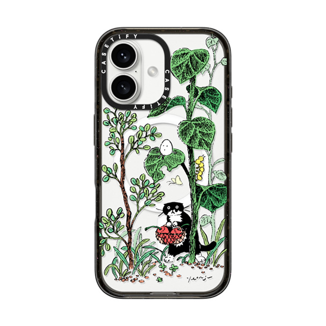 Chocolateye x CASETiFY iPhone 16 ケース ブラック インパクトケース MagSafe対応 FOREST WALK