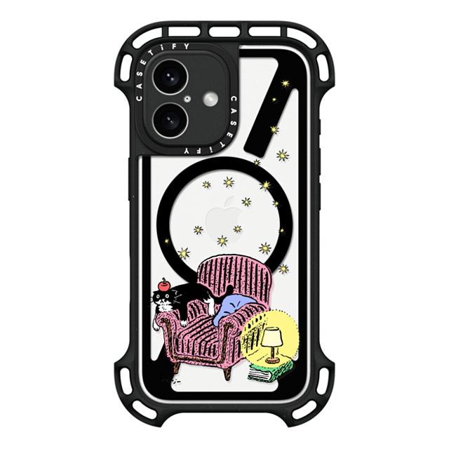 Chocolateye x CASETiFY iPhone 16 ケース ブラック ウルトラ バウンスケース MagSafe対応 mo and armchair