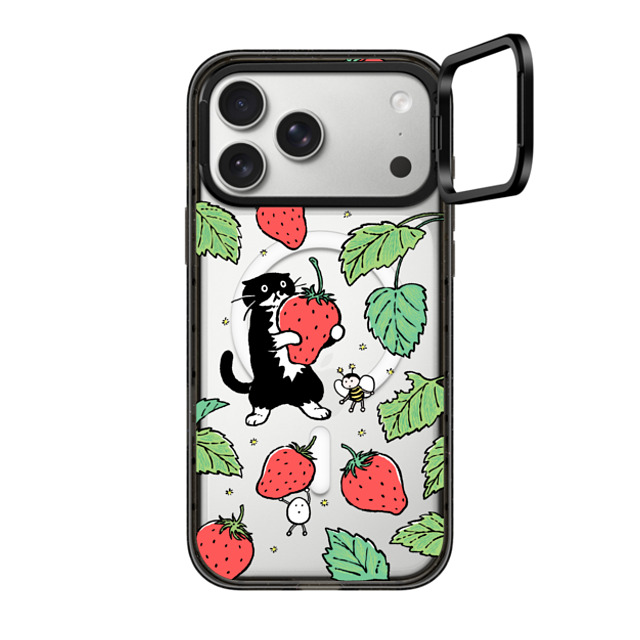 Chocolateye x CASETiFY iPhone 17 Pro Max ケース Sticker,Cat ブラック インパクトリングスタンドケース MagSafe対応 Strawberry and Mo Halloween Chocolateye x CASETiFY iPhone 17 Pro Max ケース Sticker,Cat ブラック インパクトリングスタンドケース MagSafe対応 Strawberry and Mo Halloween