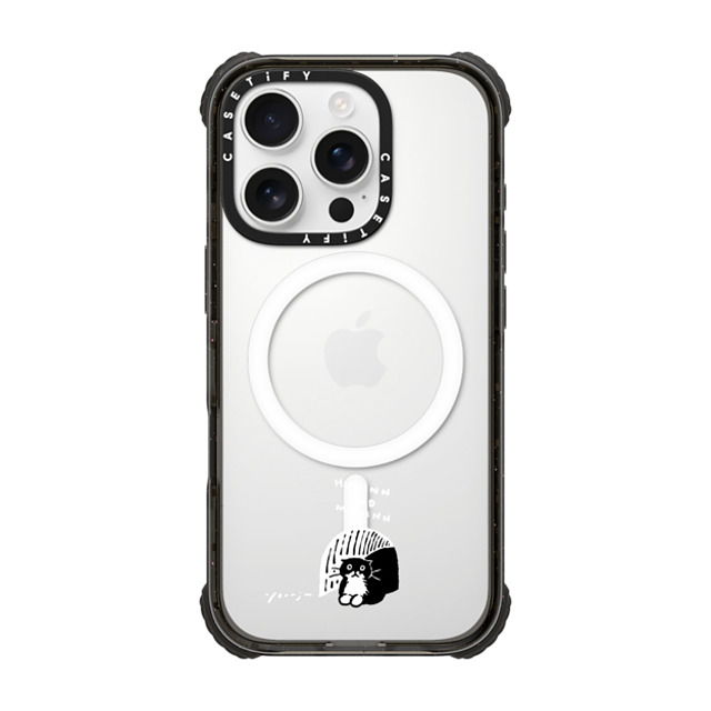 Chocolateye x CASETiFY iPhone 16 Pro ケース Cat,Animal ブラック ウルトラ インパクトケース MagSafe 対応 small space Father's Day Chocolateye x CASETiFY iPhone 16 Pro ケース Cat,Animal ブラック ウルトラ インパクトケース MagSafe 対応 small space Father's Day