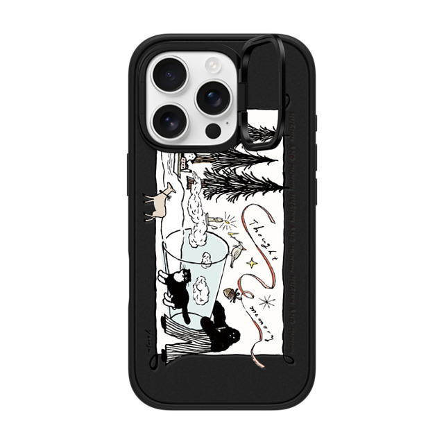 Chocolateye x CASETiFY iPhone 16 Pro ケース マットブラック インパクトリングスタンドケース MagSafe対応 modaeri's strange day