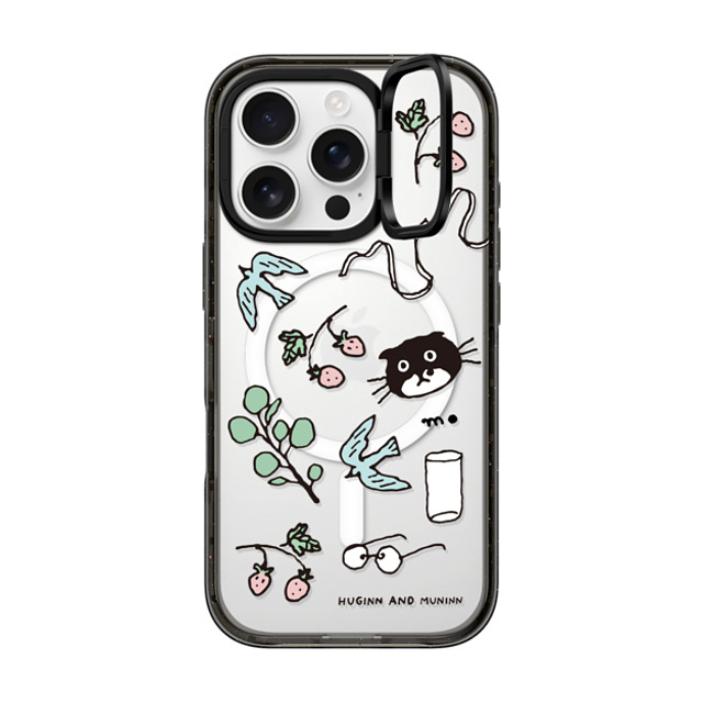 Chocolateye x CASETiFY iPhone 16 Pro ケース ブラック インパクトリングスタンドケース MagSafe対応 small things