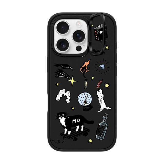 Chocolateye x CASETiFY iPhone 16 Pro ケース マットブラック インパクトリングスタンドケース MagSafe対応 Wizard Mo