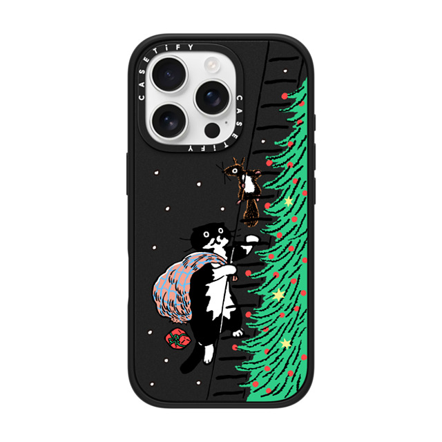 Chocolateye x CASETiFY iPhone 16 Pro ケース マットブラック インパクトケース Santa Mo