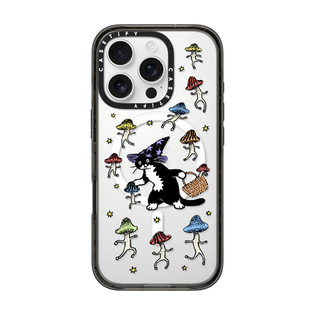 Chocolateye x CASETiFY iPhone 16 Pro ケース ブラック インパクトケース MagSafe対応 Mushroom and Mo