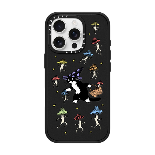 Chocolateye x CASETiFY iPhone 16 Pro ケース マットブラック インパクトケース MagSafe対応 Mushroom and Mo