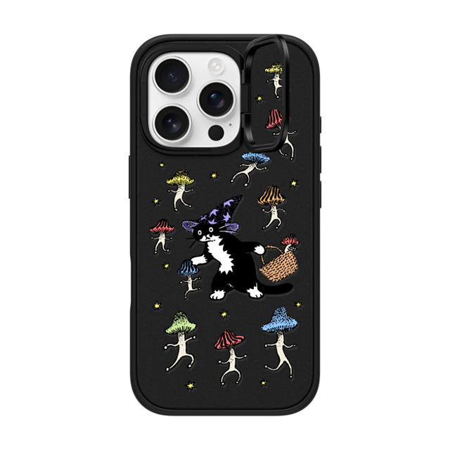 Chocolateye x CASETiFY iPhone 16 Pro ケース マットブラック インパクトリングスタンドケース MagSafe対応 Mushroom and Mo