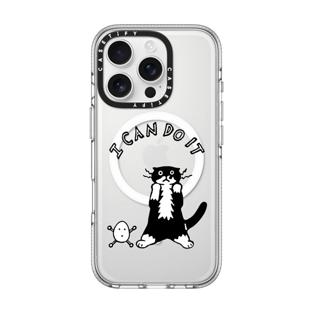 Chocolateye x CASETiFY iPhone 16 Pro Case Cat,Animal Clear Clear Case MagSafe Compatible I CAN DO IT Back to School Chocolateye x CASETiFY iPhone 16 Pro Case Cat,Animal Clear Clear Case MagSafe Compatible I CAN DO IT Back to School