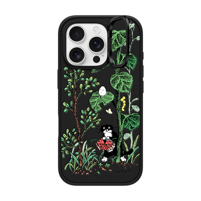 Chocolateye x CASETiFY iPhone 16 Pro ケース マットブラック インパクトリングスタンドケース MagSafe対応 FOREST WALK