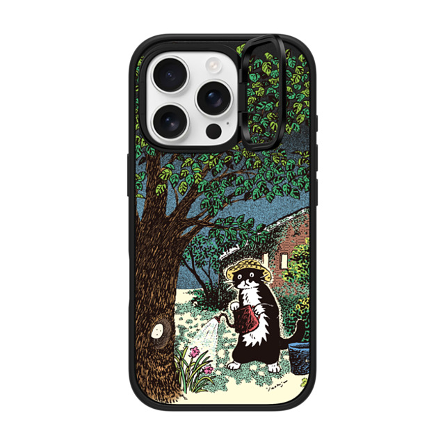 Chocolateye x CASETiFY iPhone 16 Pro ケース マットブラック インパクトリングスタンドケース MagSafe対応 EARLY SUMMER