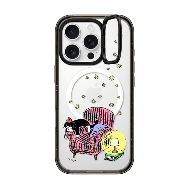 Chocolateye x CASETiFY iPhone 16 Pro ケース ブラック インパクトリングスタンドケース MagSafe対応 mo and armchair