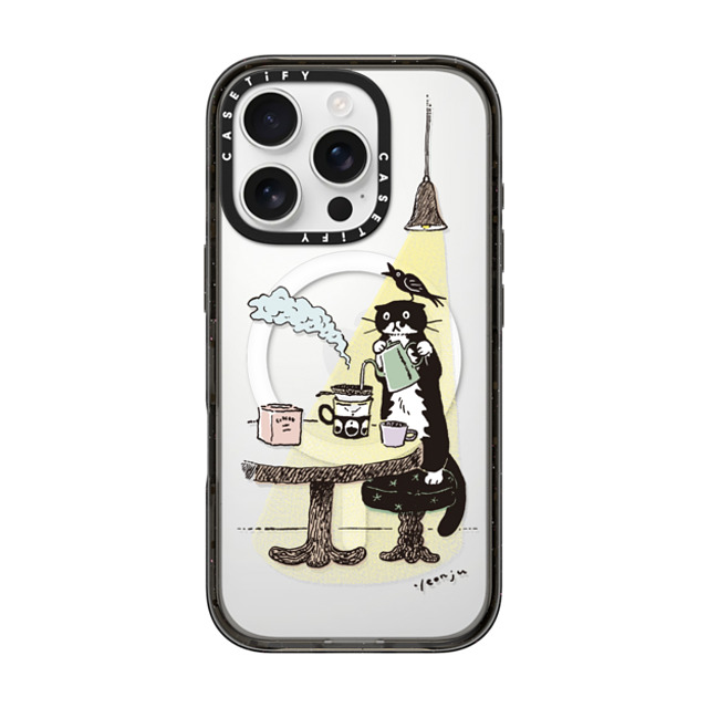 Chocolateye x CASETiFY iPhone 16 Pro ケース ブラック インパクトケース MagSafe対応 COFFEE MO