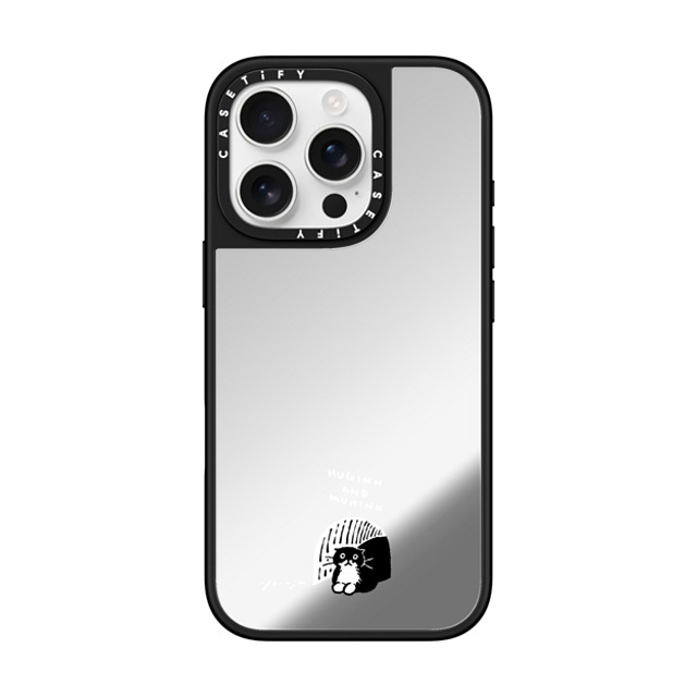 Chocolateye x CASETiFY iPhone 16 Pro Case Cat,Animal Silver on Black ミラーケース MagSafe対応 small space Father's Day Chocolateye x CASETiFY iPhone 16 Pro Case Cat,Animal Silver on Black ミラーケース MagSafe対応 small space Father's Day
