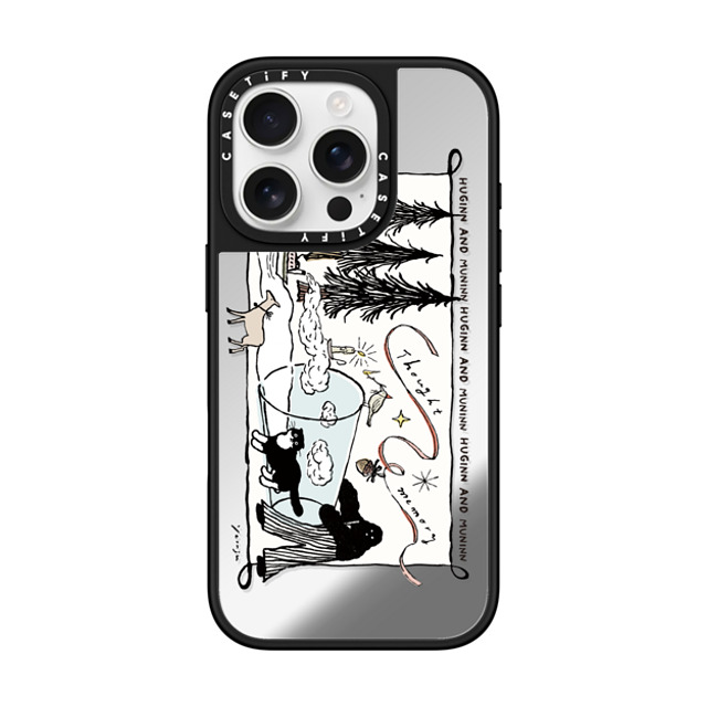 Chocolateye x CASETiFY iPhone 16 Pro Case Cat,Animal Silver on Black Mirror Case MagSafe Compatible modaeri's strange day Back to School Chocolateye x CASETiFY iPhone 16 Pro Case Cat,Animal Silver on Black Mirror Case MagSafe Compatible modaeri's strange day Back to School