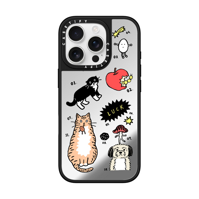 Chocolateye x CASETiFY iPhone 16 Pro ケース Sticker,Cat Silver on Black ミラーケース MagSafe対応 Mo and Friends 02 Father's Day Chocolateye x CASETiFY iPhone 16 Pro ケース Sticker,Cat Silver on Black ミラーケース MagSafe対応 Mo and Friends 02 Father's Day