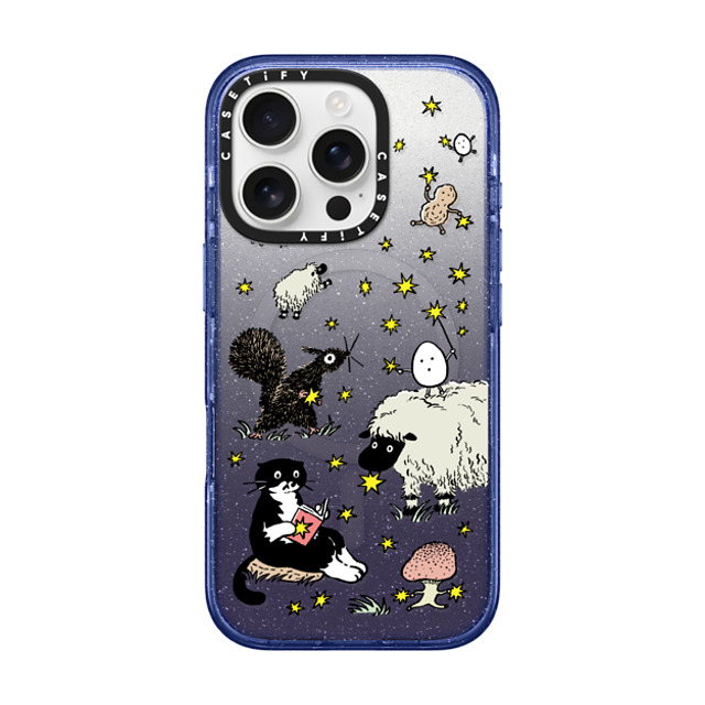 Chocolateye x CASETiFY iPhone 16 Pro Case Glitter Indigo Impact Case MagSafe Compatible Star mo Chocolateye x CASETiFY iPhone 16 Pro Case Glitter Indigo Impact Case MagSafe Compatible Star mo