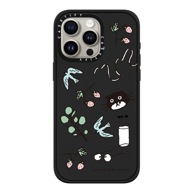 Chocolateye x CASETiFY iPhone 15 Pro Max ケース マットブラック インパクトケース MagSafe対応 small things