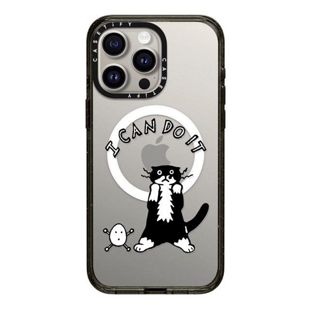Chocolateye x CASETiFY iPhone 15 Pro Max Case Cat,Animal Black Impact Case MagSafe Compatible I CAN DO IT Mother's Day Chocolateye x CASETiFY iPhone 15 Pro Max Case Cat,Animal Black Impact Case MagSafe Compatible I CAN DO IT Mother's Day