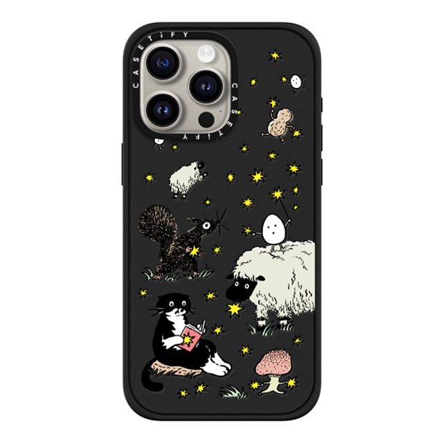 Chocolateye x CASETiFY iPhone 15 Pro Max ケース マットブラック インパクトケース MagSafe対応 Star mo