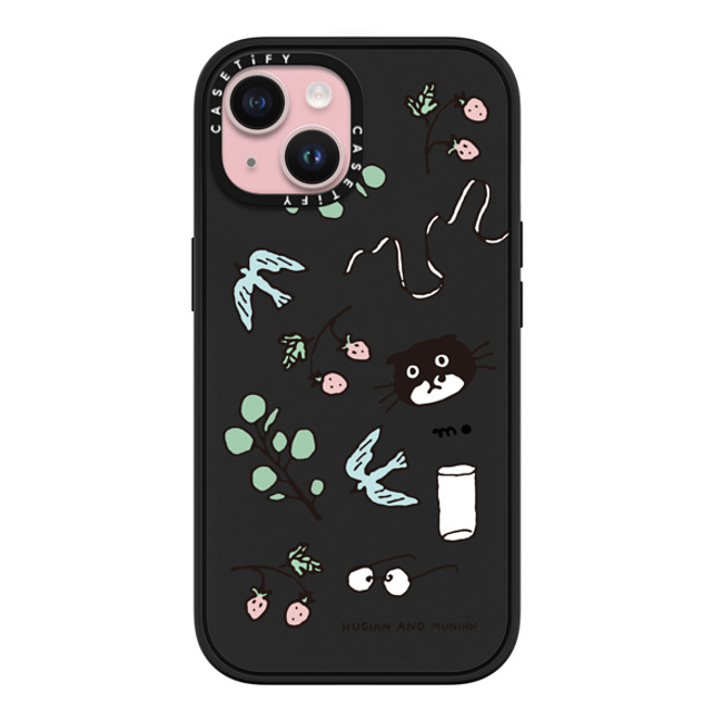 Chocolateye x CASETiFY iPhone 15 ケース マットブラック インパクトケース MagSafe対応 small things