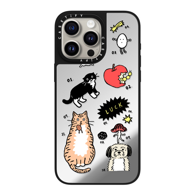 Chocolateye x CASETiFY iPhone 15 Pro Max Case Silver on Black ミラーケース MagSafe対応 Mo and Friends 02 Chocolateye x CASETiFY iPhone 15 Pro Max Case Silver on Black ミラーケース MagSafe対応 Mo and Friends 02
