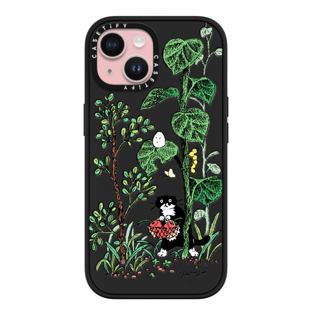 Chocolateye x CASETiFY iPhone 15 ケース マットブラック インパクトケース MagSafe対応 FOREST WALK