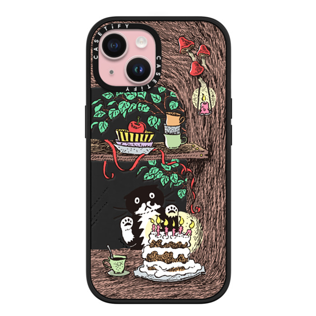 Chocolateye x CASETiFY iPhone 15 ケース マットブラック インパクトケース MagSafe対応 WINDOW MO