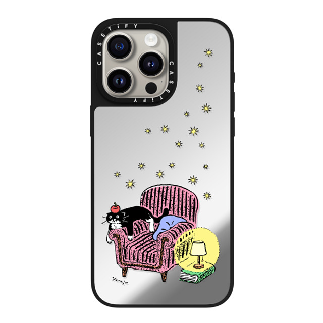 Chocolateye x CASETiFY iPhone 15 Pro Max ケース Silver on Black ミラーケース MagSafe対応 mo and armchair