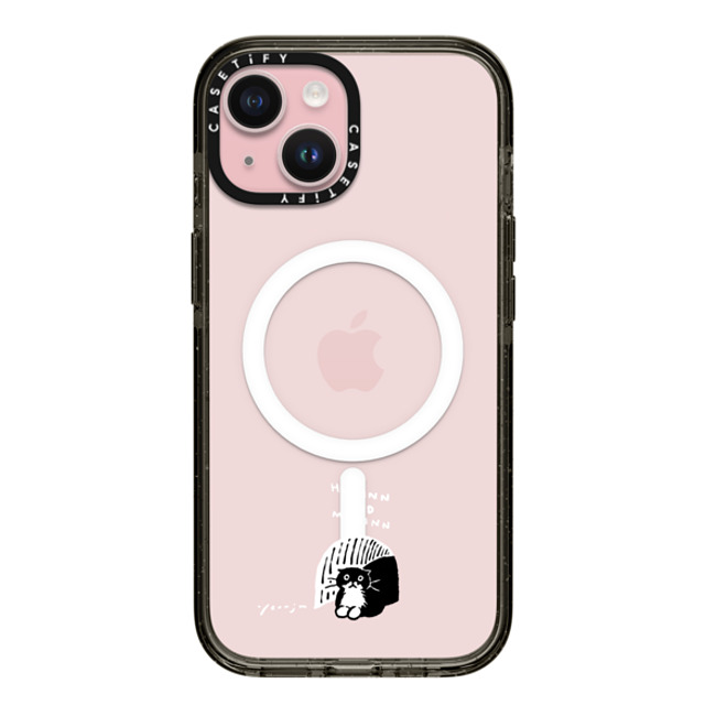 Chocolateye x CASETiFY iPhone 15 ケース Cat,Animal ブラック インパクトケース MagSafe対応 small space Back to School Chocolateye x CASETiFY iPhone 15 ケース Cat,Animal ブラック インパクトケース MagSafe対応 small space Back to School