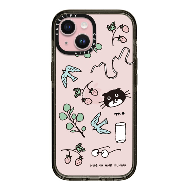 Chocolateye x CASETiFY iPhone 15 ケース ブラック インパクトケース small things