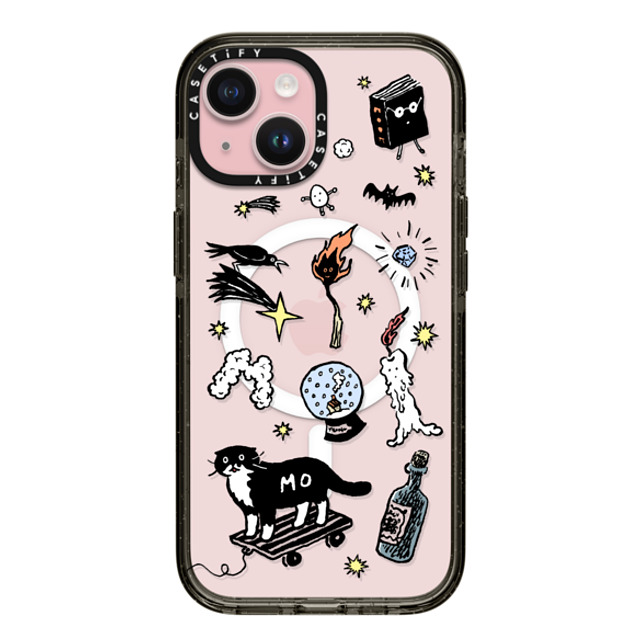 Chocolateye x CASETiFY iPhone 15 ケース ブラック インパクトケース MagSafe対応 Wizard Mo