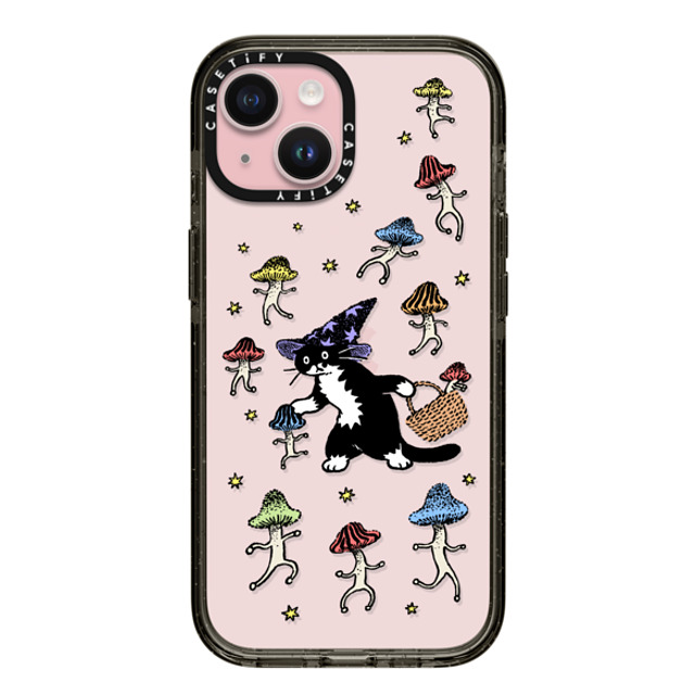 Chocolateye x CASETiFY iPhone 15 ケース ブラック インパクトケース Mushroom and Mo