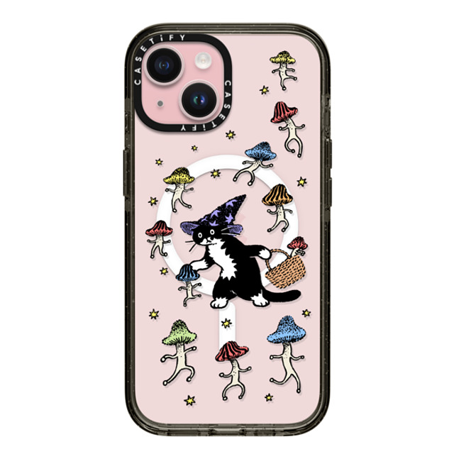 Chocolateye x CASETiFY iPhone 15 ケース ブラック インパクトケース MagSafe対応 Mushroom and Mo