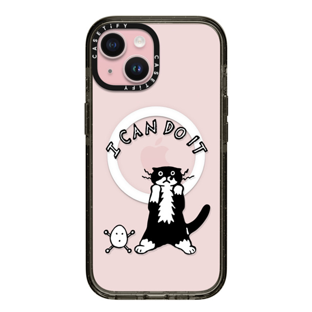 Chocolateye x CASETiFY iPhone 15 Case Cat,Animal Black Impact Case MagSafe Compatible I CAN DO IT Mother's Day Chocolateye x CASETiFY iPhone 15 Case Cat,Animal Black Impact Case MagSafe Compatible I CAN DO IT Mother's Day