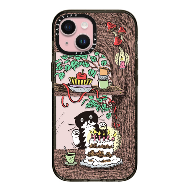 Chocolateye x CASETiFY iPhone 15 ケース ブラック インパクトケース WINDOW MO