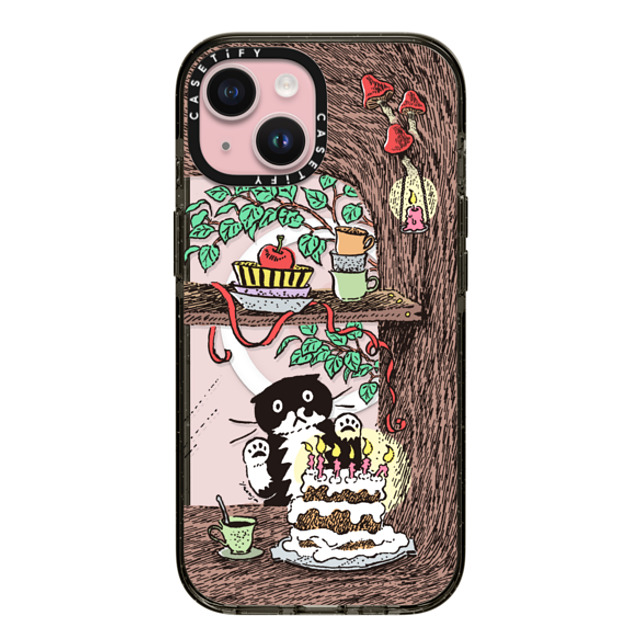 Chocolateye x CASETiFY iPhone 15 ケース ブラック インパクトケース MagSafe対応 WINDOW MO