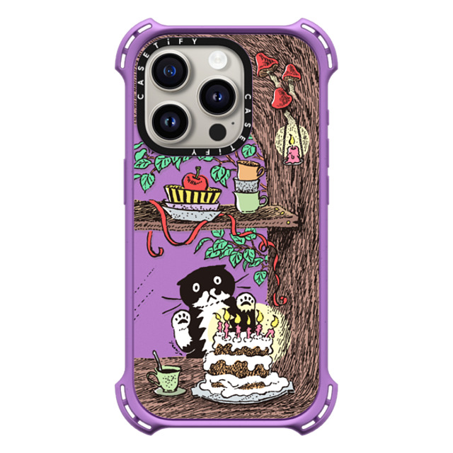 Chocolateye x CASETiFY iPhone 15 Pro ケース Matte Purple バウンスケース WINDOW MO