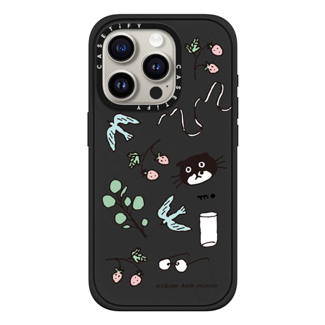 Chocolateye x CASETiFY iPhone 15 Pro ケース マットブラック インパクトケース MagSafe対応 small things