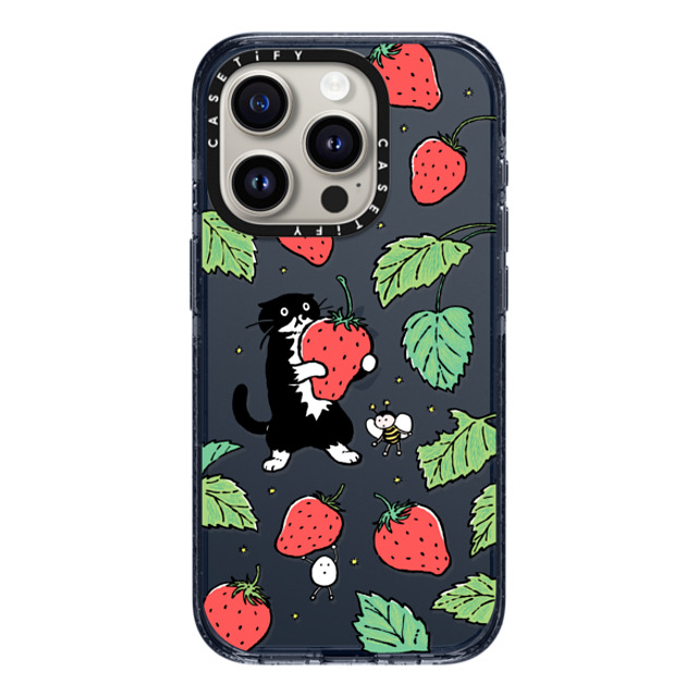 Chocolateye x CASETiFY iPhone 15 Pro Case Sticker,Cat Classic Blue インパクトケース Strawberry and Mo Mother's Day Chocolateye x CASETiFY iPhone 15 Pro Case Sticker,Cat Classic Blue インパクトケース Strawberry and Mo Mother's Day