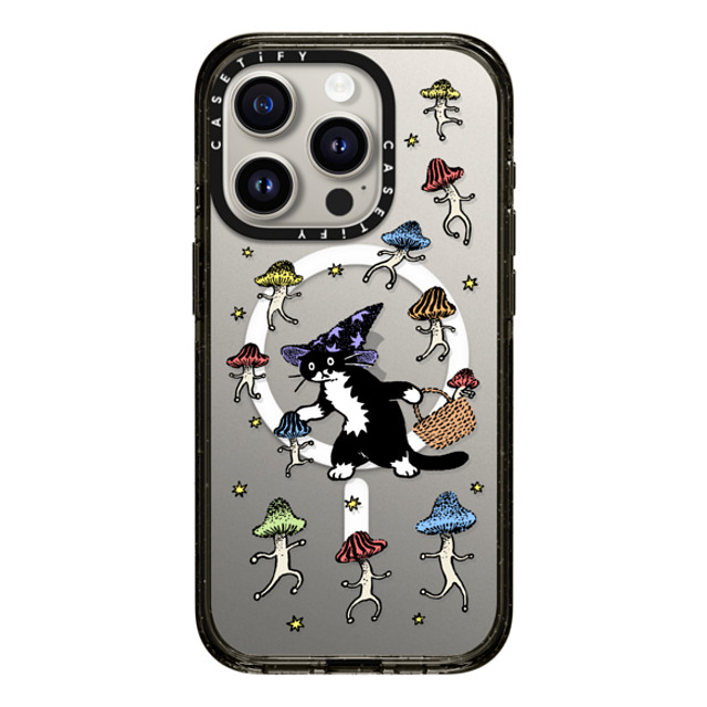 Chocolateye x CASETiFY iPhone 15 Pro ケース ブラック インパクトケース MagSafe対応 Mushroom and Mo