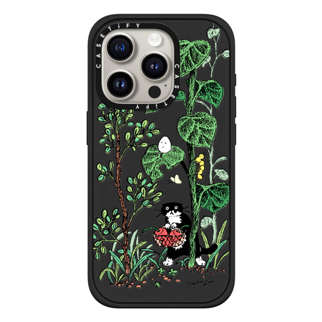 Chocolateye x CASETiFY iPhone 15 Pro ケース マットブラック インパクトケース MagSafe対応 FOREST WALK